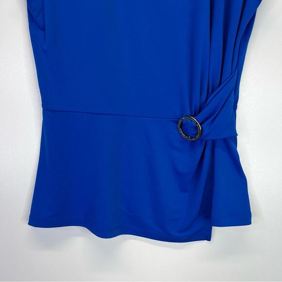 MICHAEL Michael Kors Ring Trip Twist Front blouse grecian blue - PXS - Picture 4 of 10
